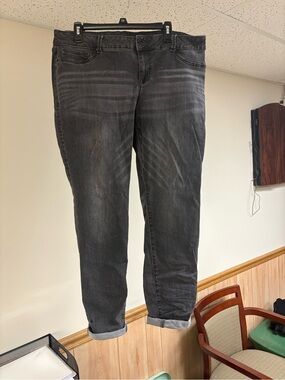 Maurices Charcoal Washed Boyfriend Jeans